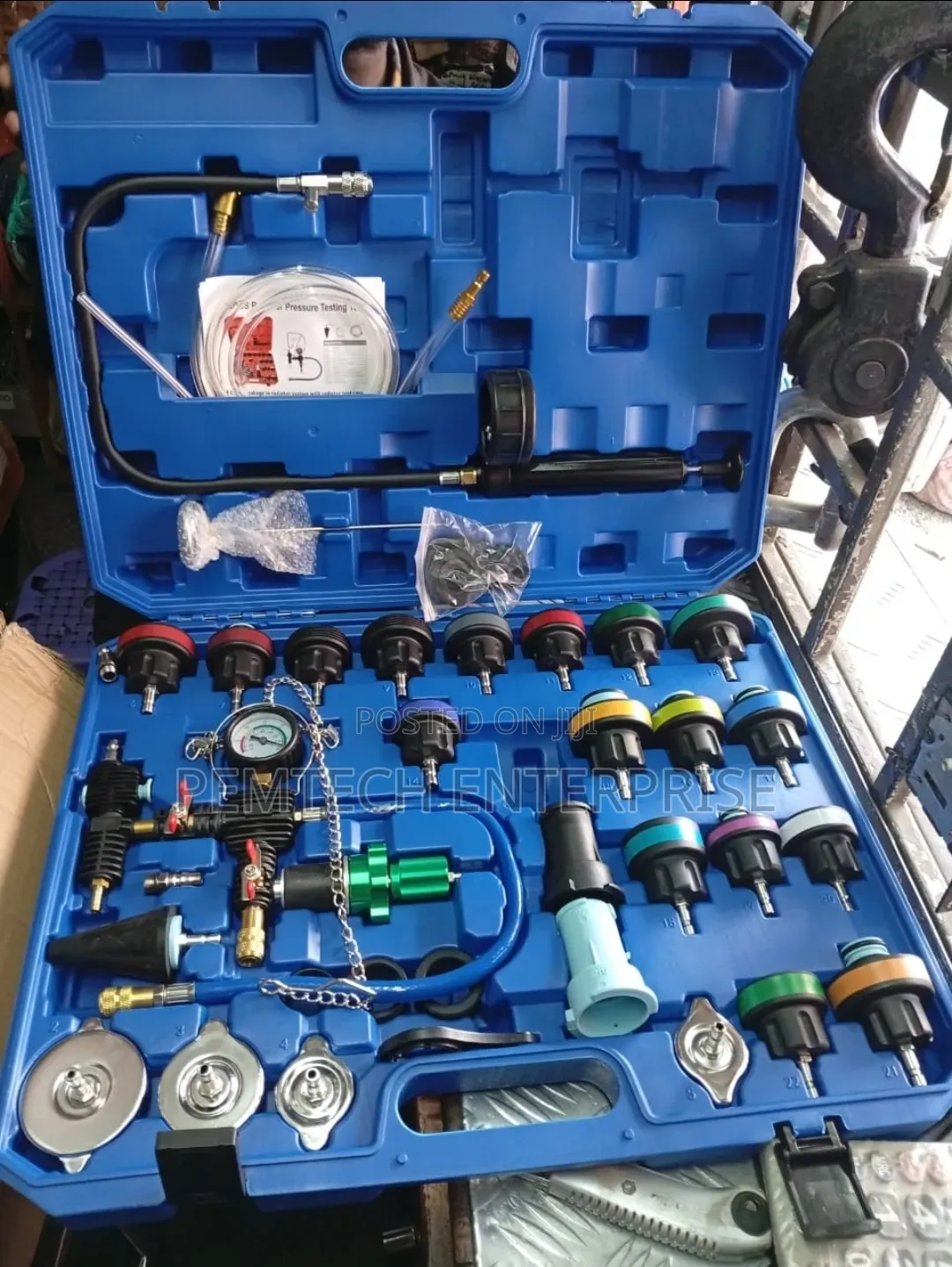 28-Piece Radiator Pressure Tester and Vacuum Type Cooling System Kit.