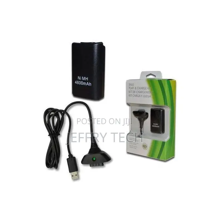 Charging Kit and Battery for Up to 35 Hours of Play Xbox 360