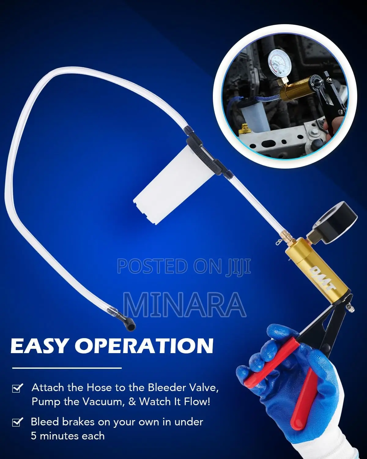Brake Bleeding Kit With Hand Vacuum Pump Pressure Tester