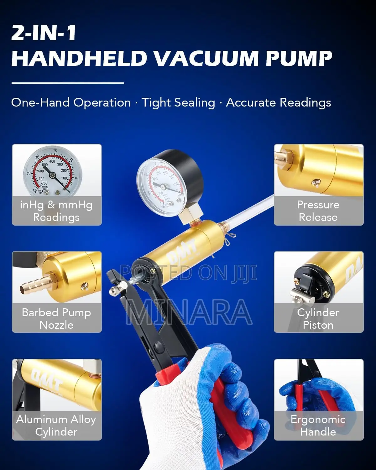 Brake Bleeding Kit With Hand Vacuum Pump Pressure Tester