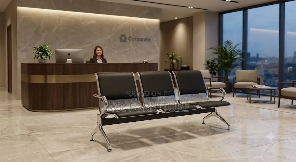 Office Benches; Three Seaters Reception Office Bench