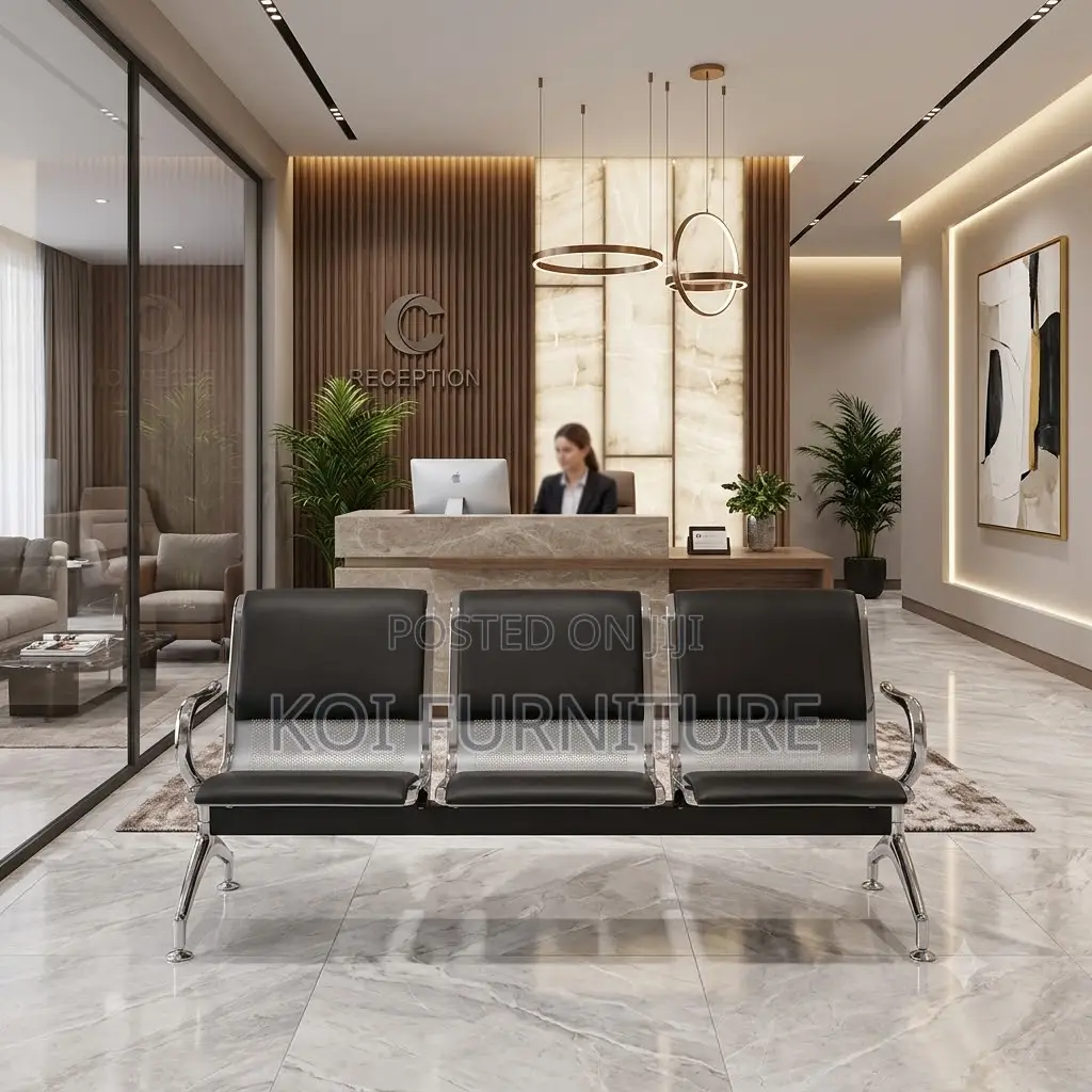 Office Benches; Three Seaters Reception Office Bench