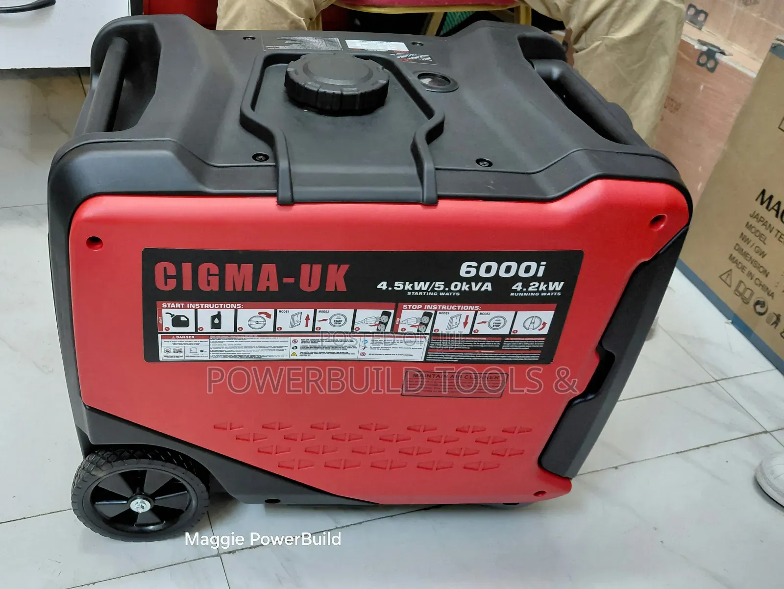 Cigma-Uk 6000i Silent Petrol Inverter Generator 4.5kw/5kva
