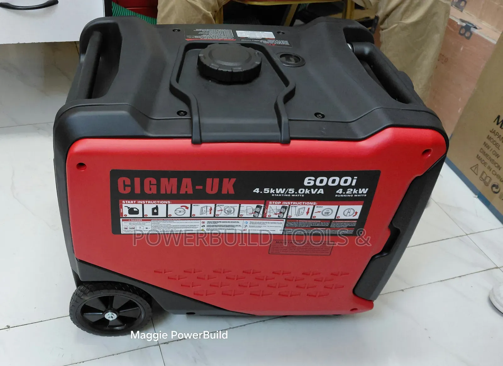 Cigma-Uk 6000i Silent Petrol Inverter Generator 4.5kw/5kva