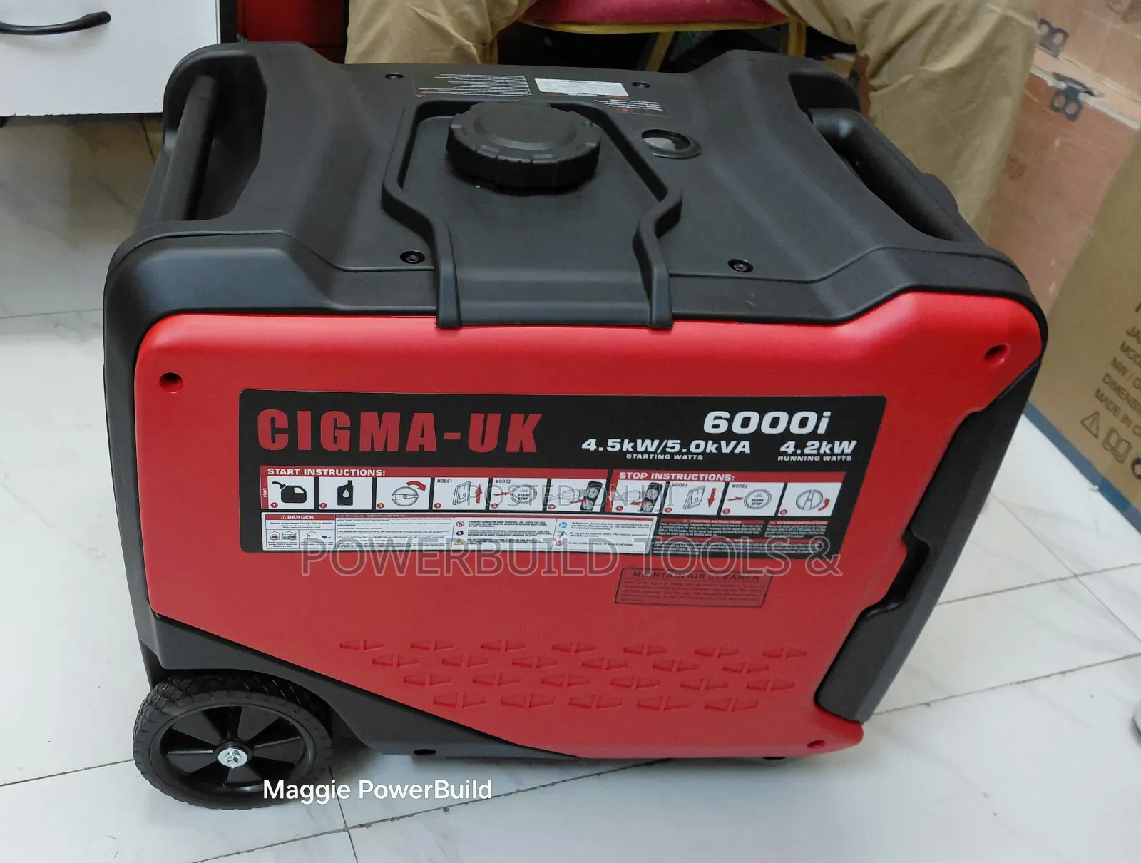 Cigma-Uk 6000i Silent Petrol Inverter Generator 4.5kw/5kva