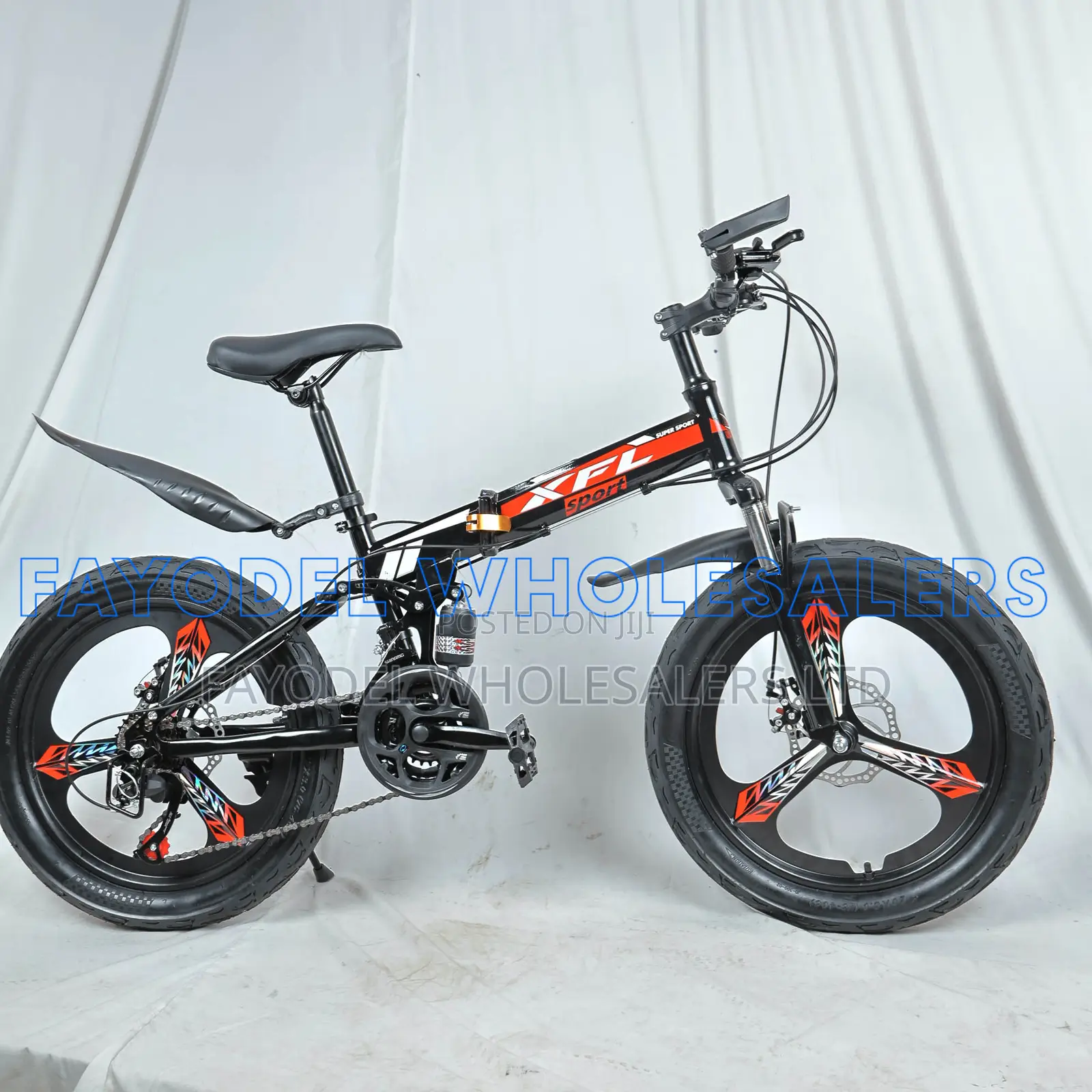 XFL Sport 20" Folding Fat Tire Bicycle With Disc Brakes
