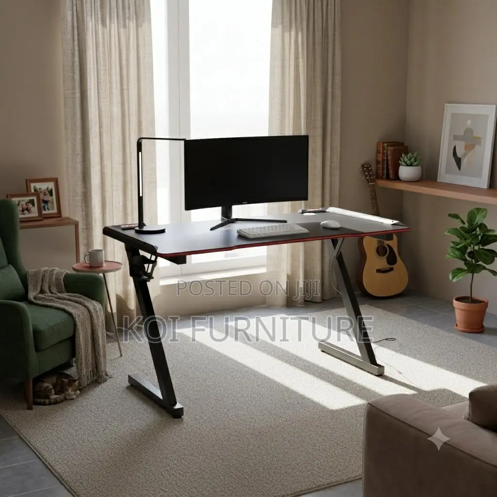 Office Desk; Home Gaming Studio Desks With Led Lights