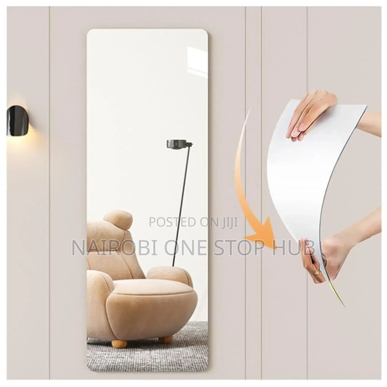 Unbreakable Acryllic Mirror 120cm×40cm