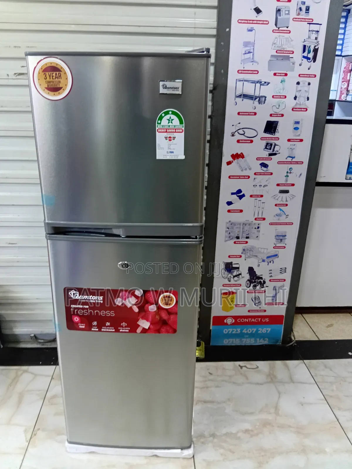 Ramtons Double Door Fridge 138 Litres