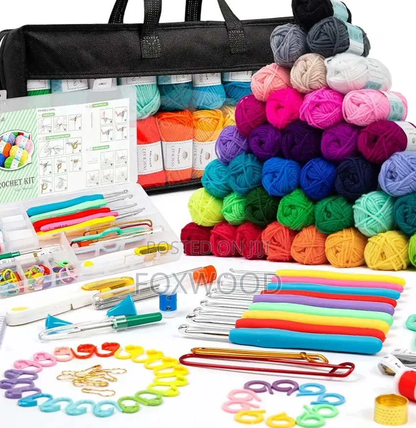 113pcs Crochet Kit With Yarn Set