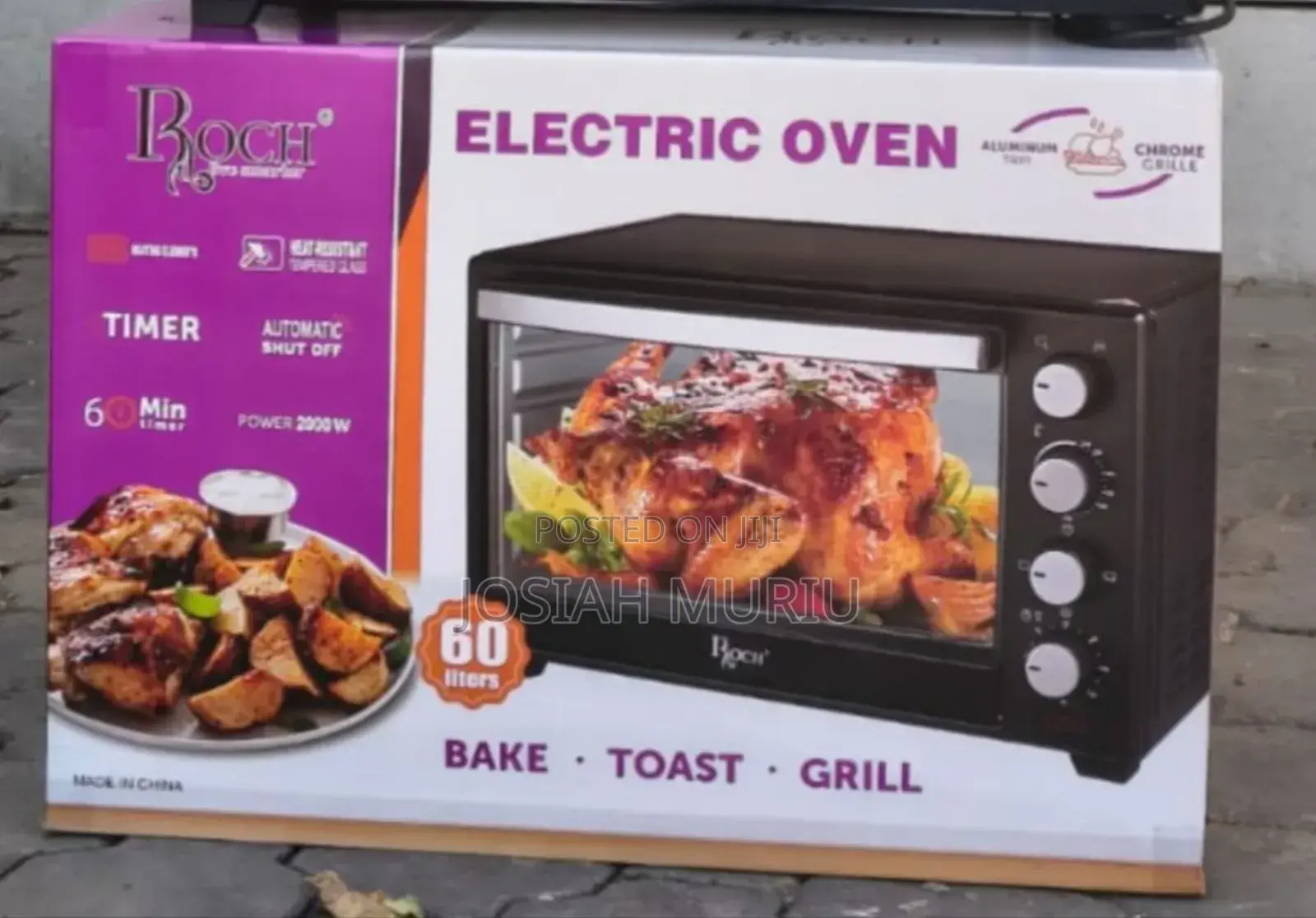 6roch Electric Ovens Reo-60lm-G (B) – 60 Litres Capacity
