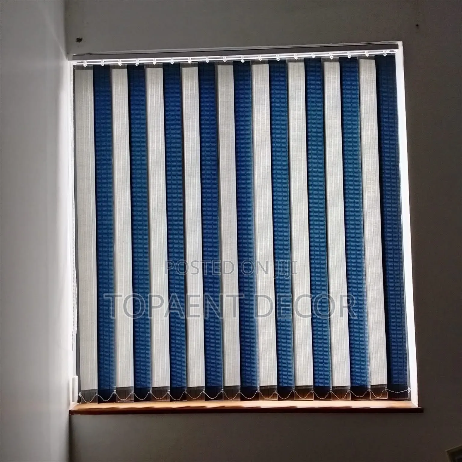 Nevy Blue and White Combination, Elegant Window Vertical Blinds