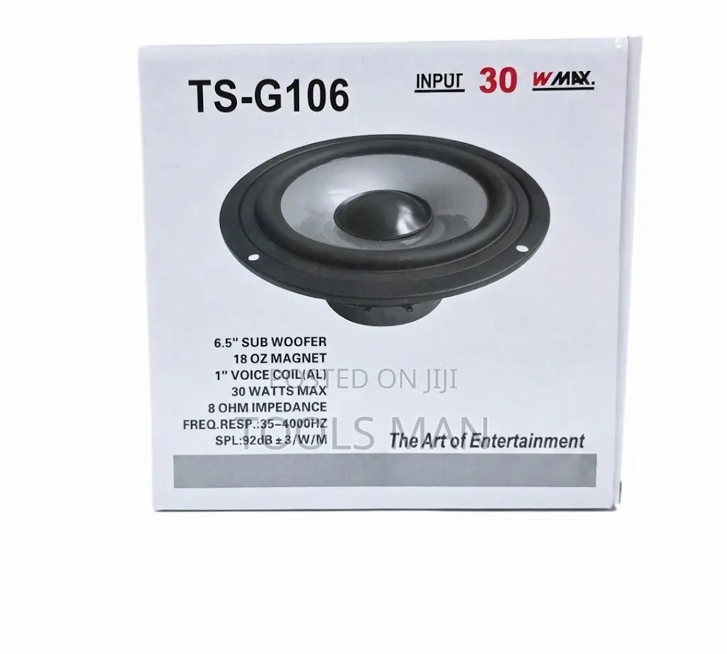 6.5" Ts-G106 Car Subwoofer Speaker (30w Max, 8 Ohm) Heavy Bass