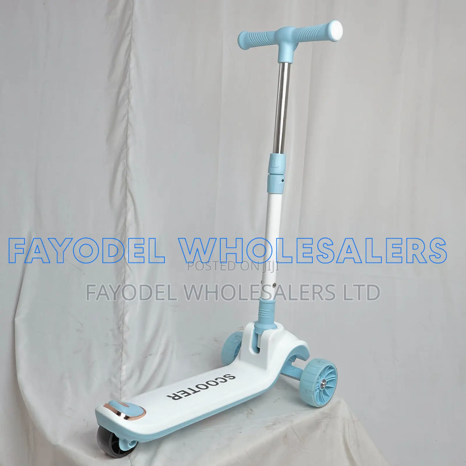 Blue Kids 3-Wheel Scooter – Adjustable Height