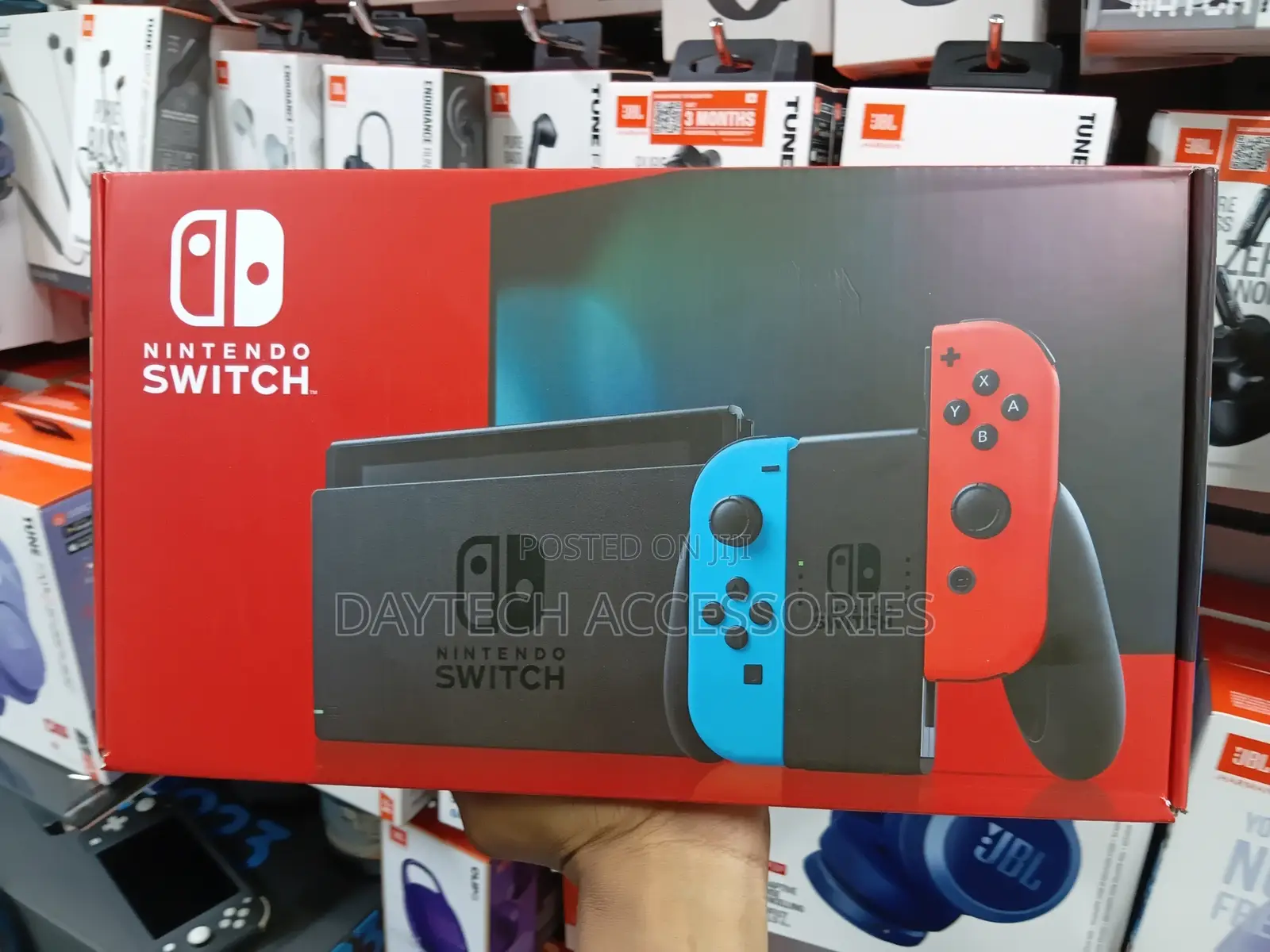 Nintendo Switch (V2) Console Neon Red Blue