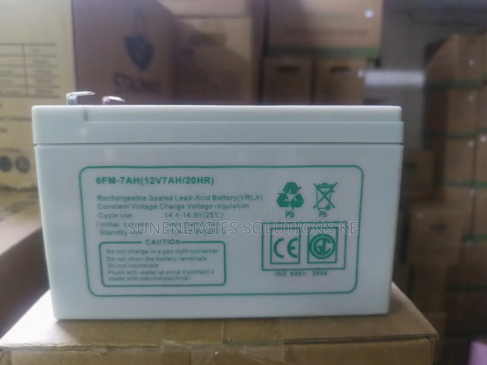 12v 7ah 20hrs Sealed Lead Acid Battery