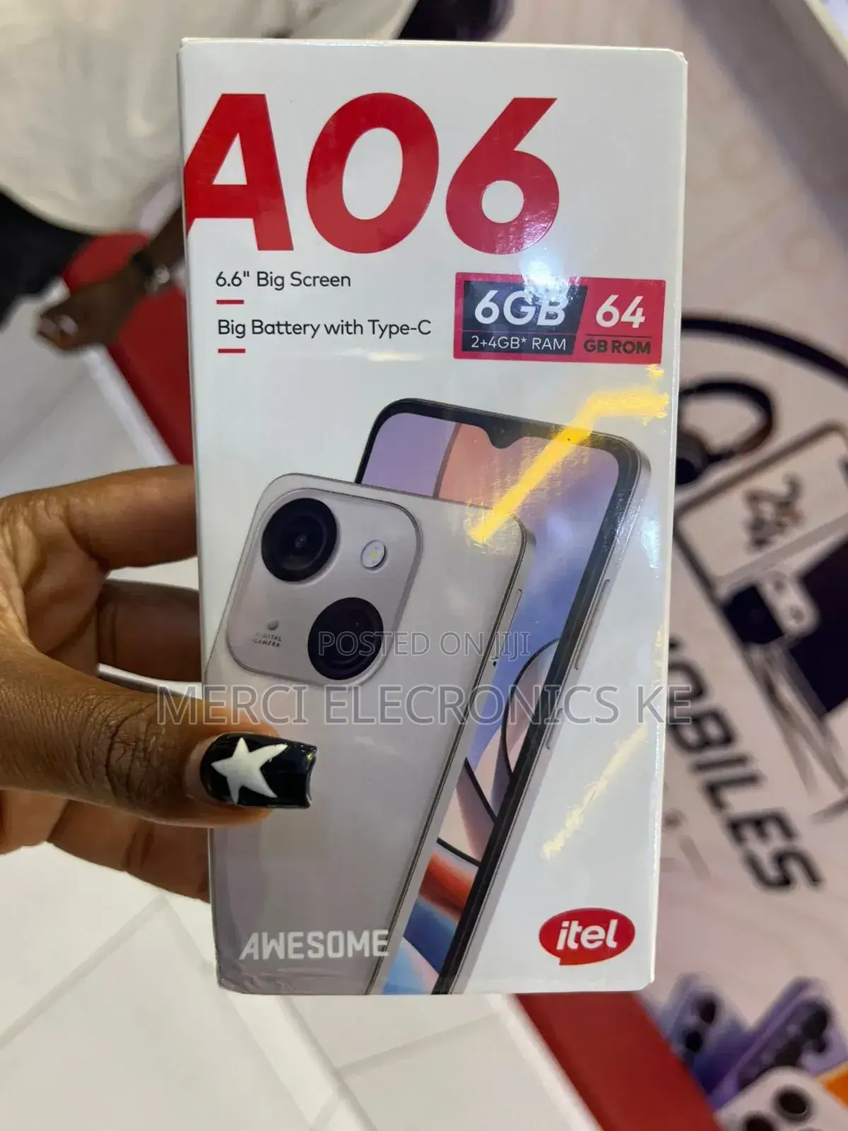 New Itel A06 64 GB Blue