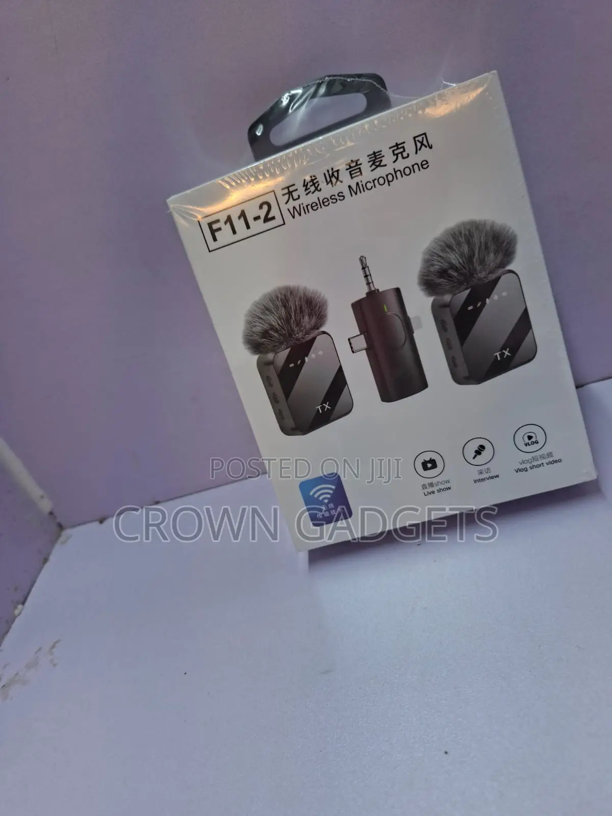 F11-2 Dual Wireless Microphone for iPhone Android Camera