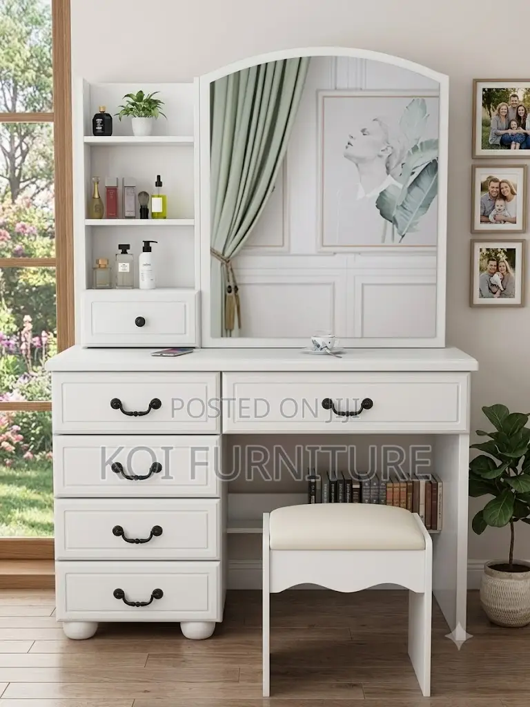 Dressers; White Dressing Room and Bedroom Vanity Set