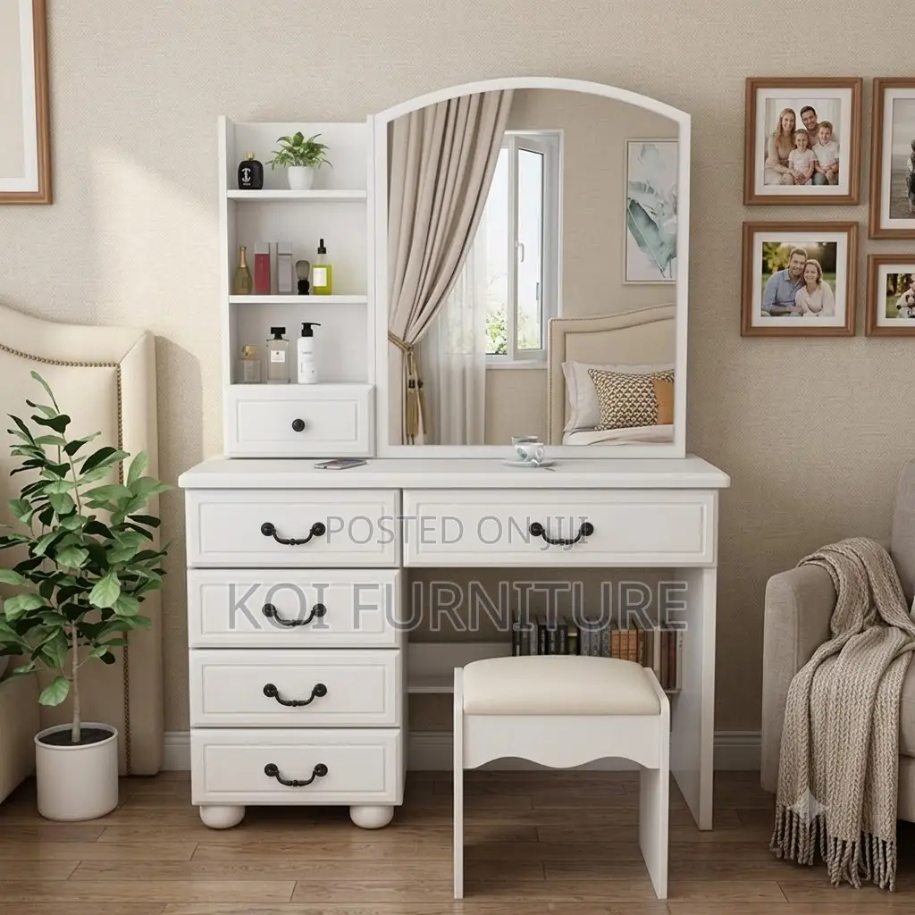 Dressers; White Dressing Room and Bedroom Vanity Set