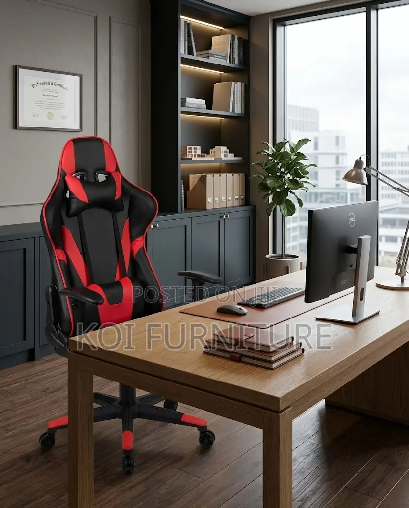 Office Chairs; Adjustable Fabric-Leather Gaming Chair