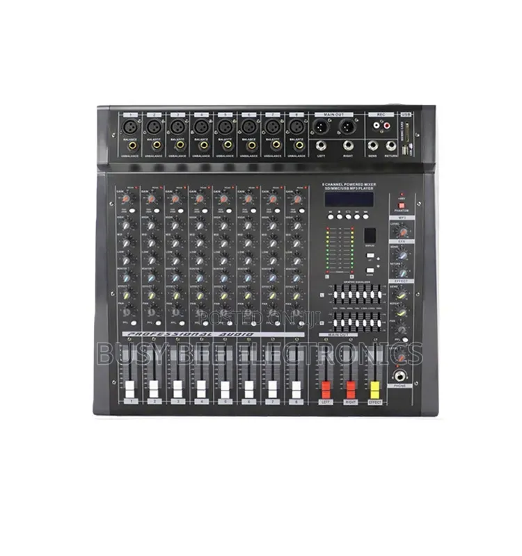 8-Channel Stage Mixer With Usb Effect Dedicated Phantom Power