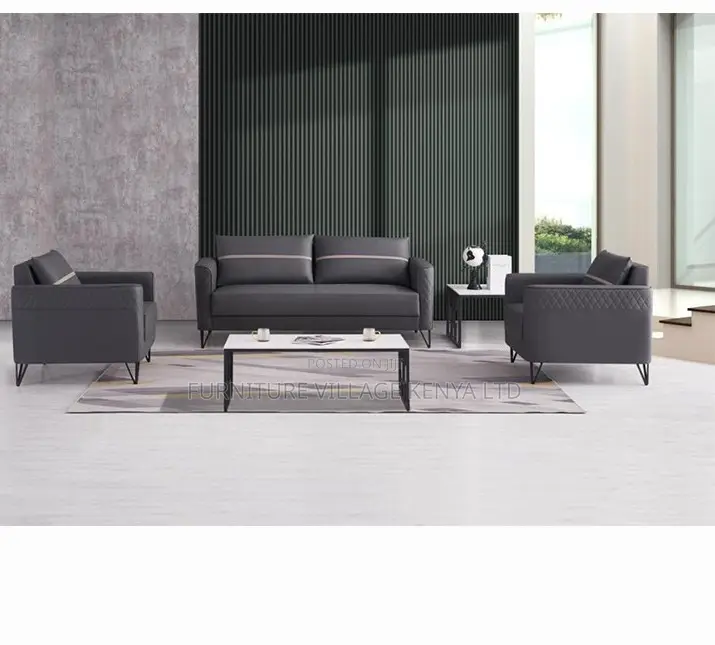 5-Seater Executive Leather Fabric Sofa