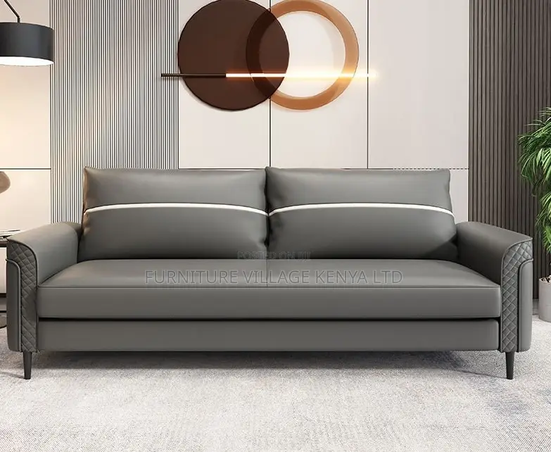 5-Seater Executive Leather Fabric Sofa