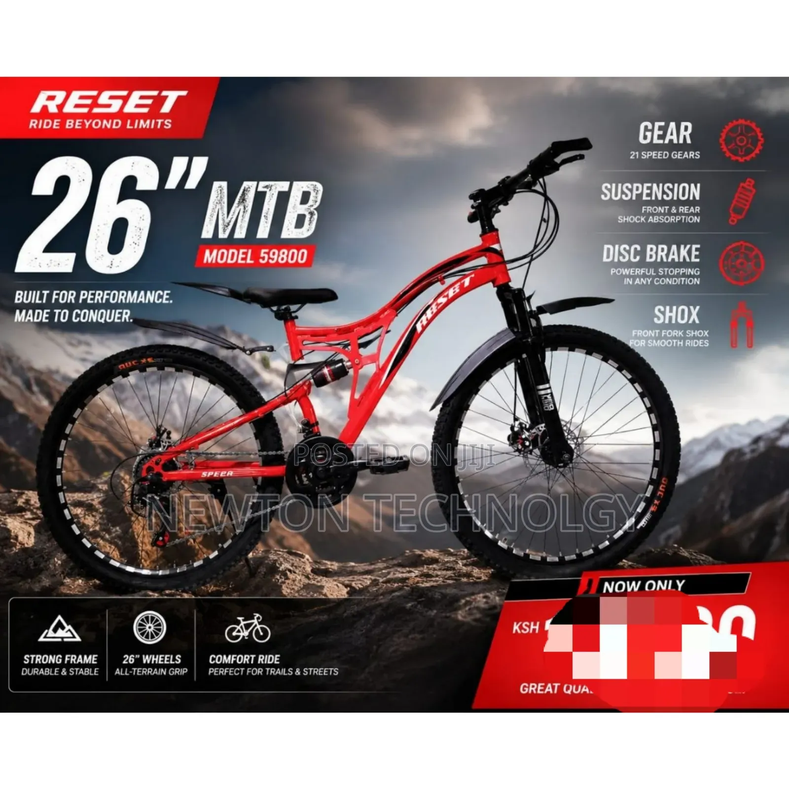 MTB Model 59800 Size 26 Gear Bicycle