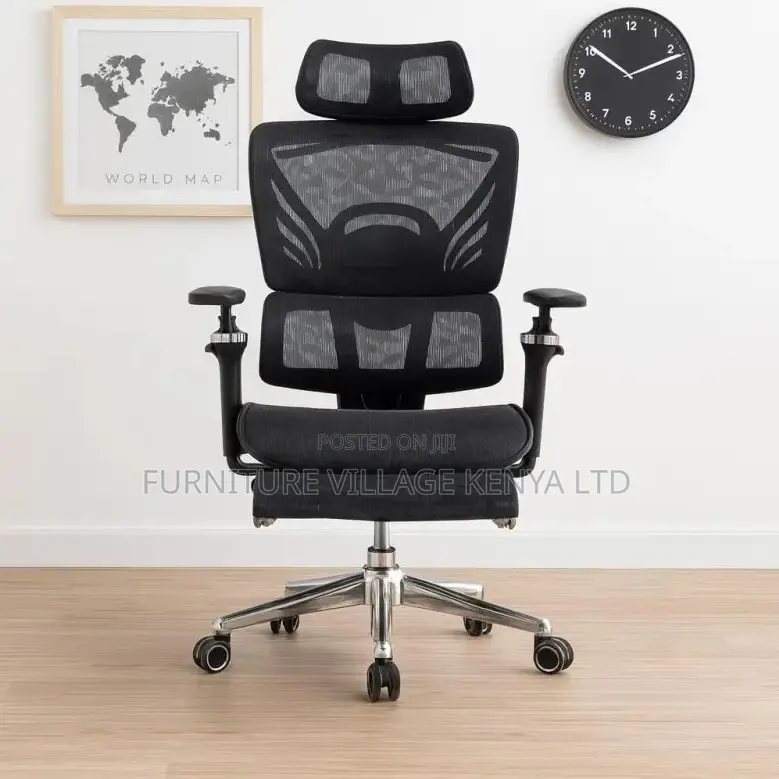 Mesh Orthopedic Office Chair With Footrest
