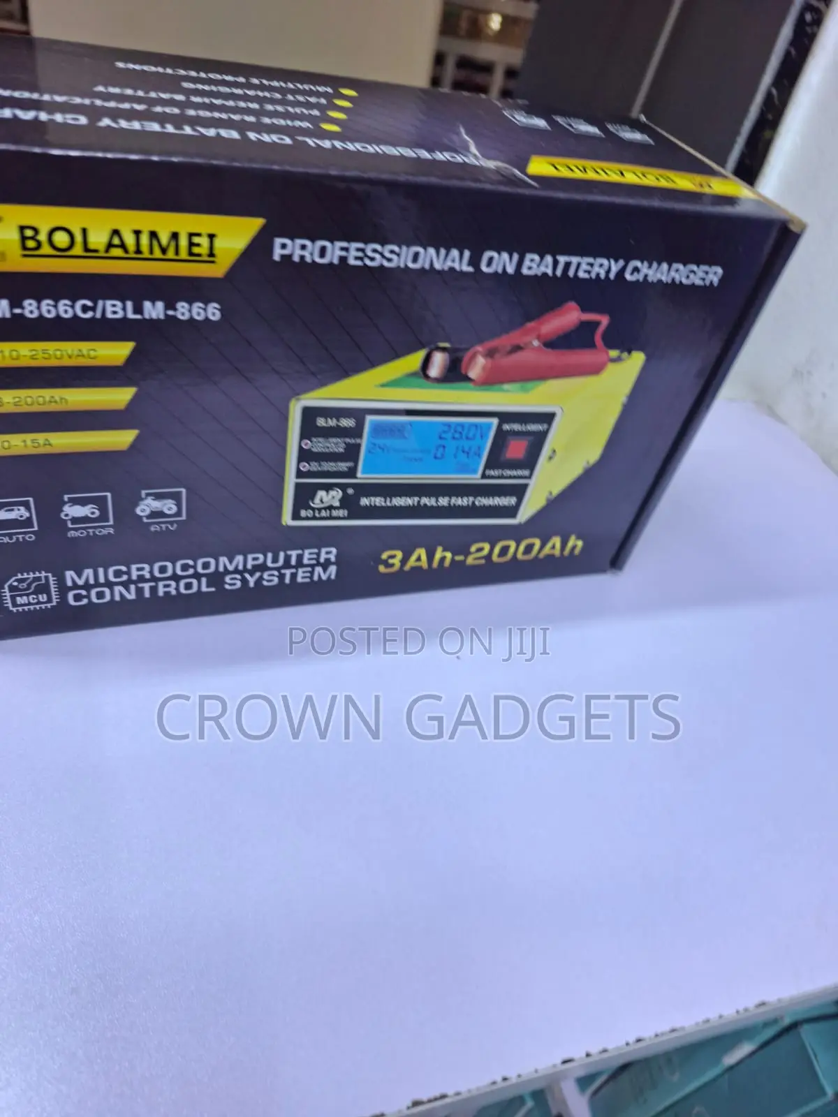 Bolaimei Blm866 12v/24v Smart Car Battery Charger LCD