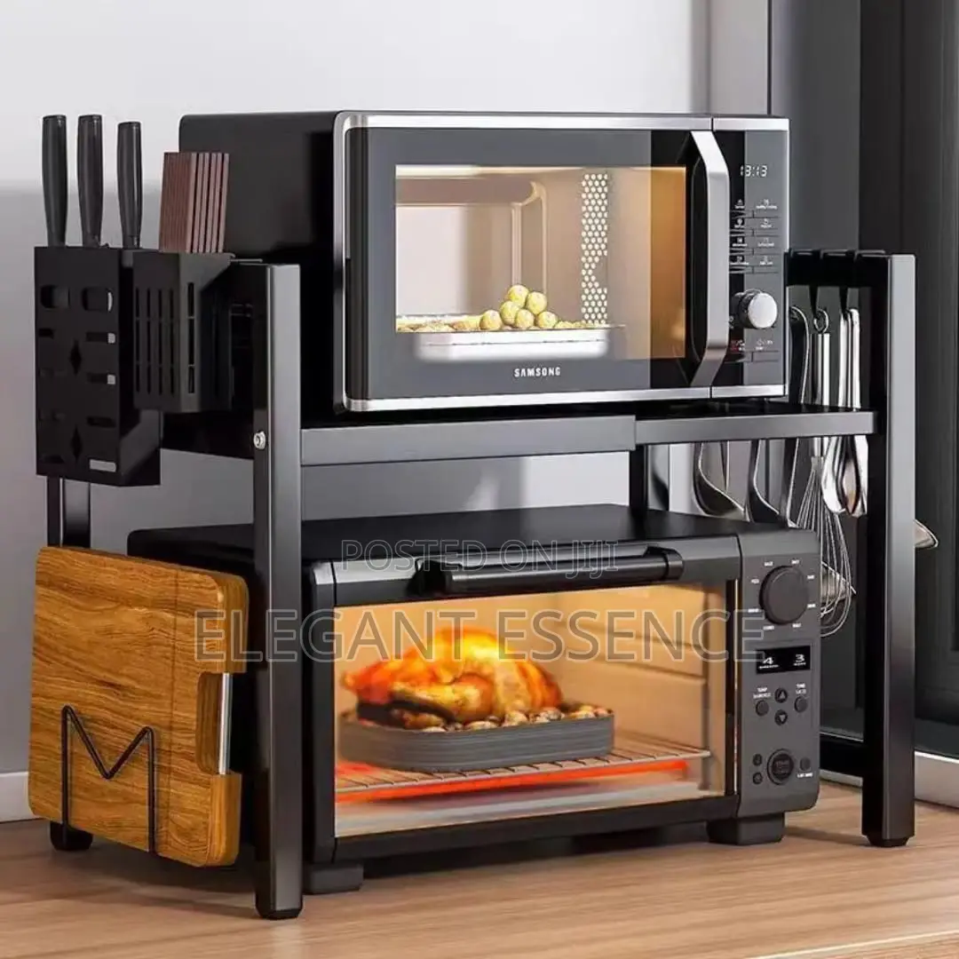 *Single Layer Heavy-Duty Adjustable Microwave Stand*
