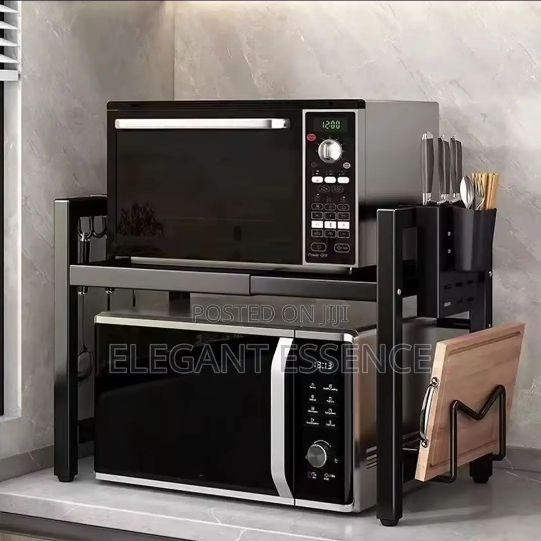 *Single Layer Heavy-Duty Adjustable Microwave Stand*
