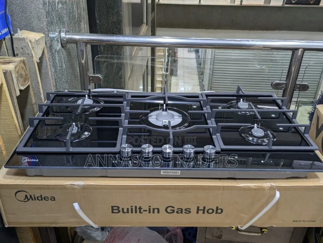 Midea 90cm Ss Gas Hob Mg90gq095al1b-Bs
