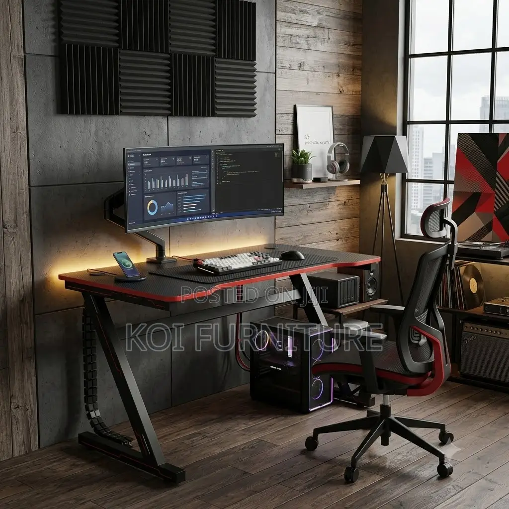 Office Desk; Home Office Gaming Desks With Led Lightings
