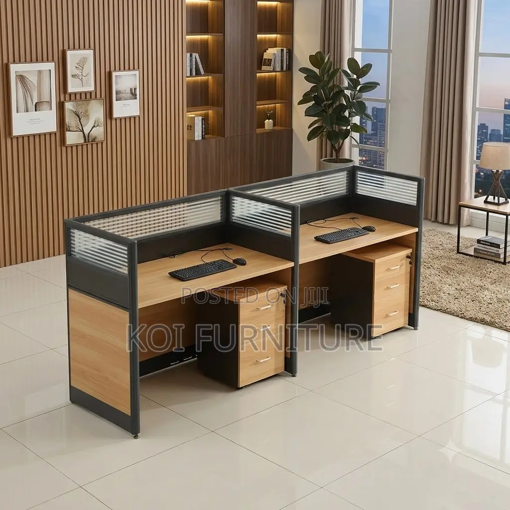 Office Workstation; Two Seaters Office Straight Workstation