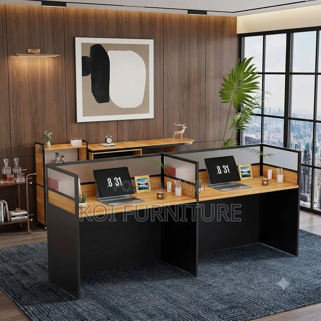 Office Workstation; Two Seaters Office Straight Workstation