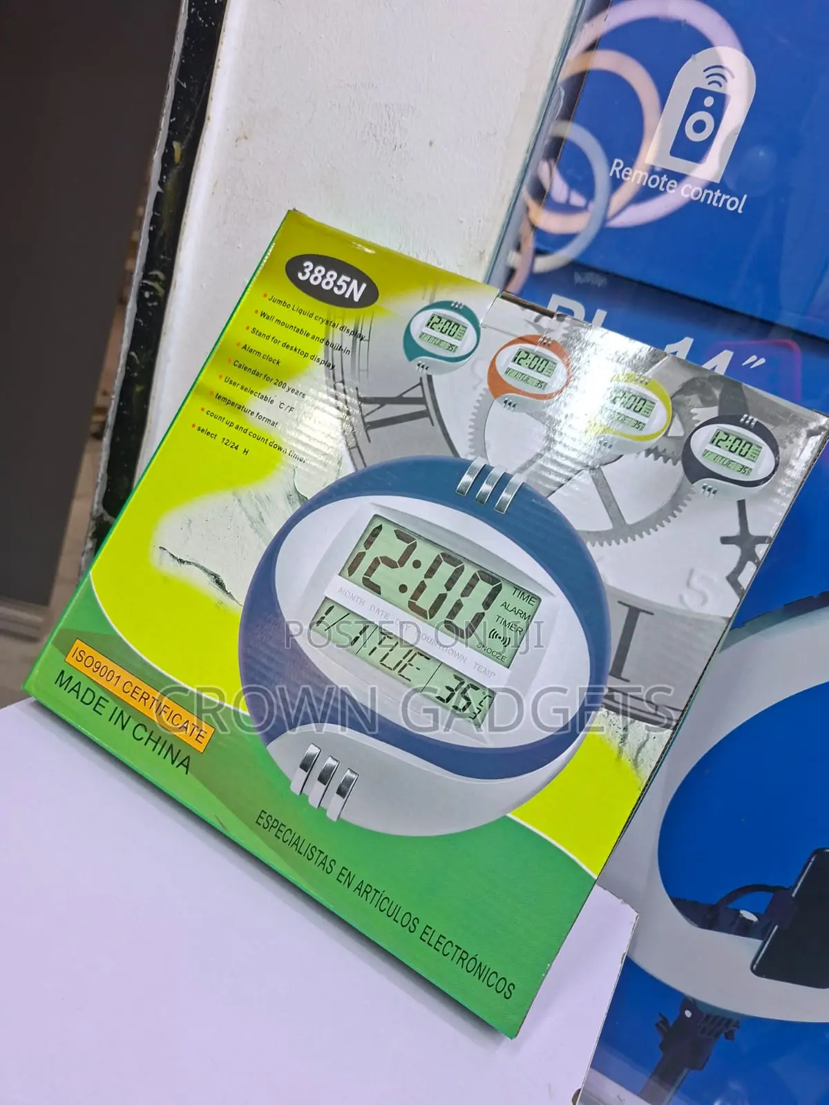 Kadio 3885n LCD Alarm Clock With Calendar and Thermometer