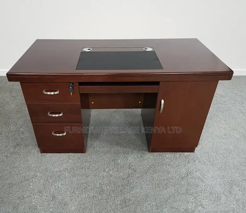 1.4m Executive Mahogany Brown Desk
