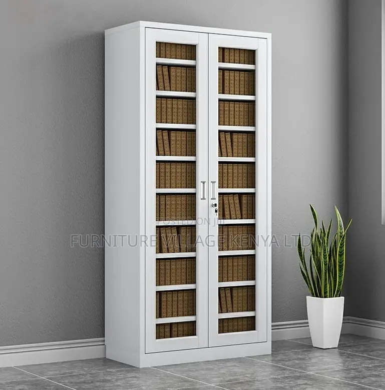 2-Door Glass Made Office Cabinet