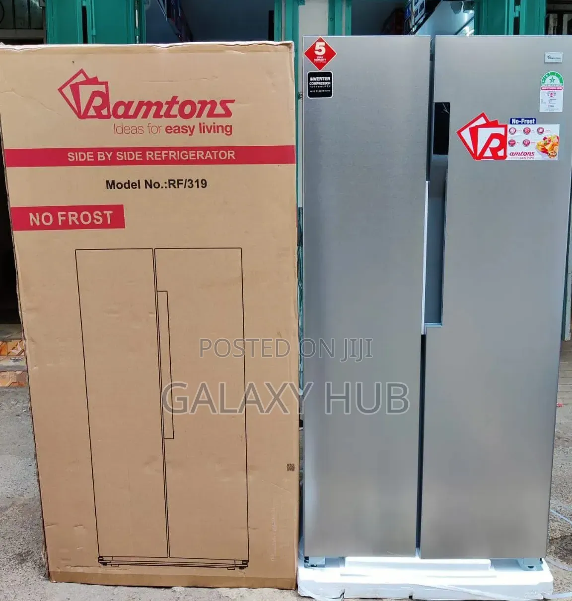 Ramtons Side by Side Fridge No Frost 430litres Rf319