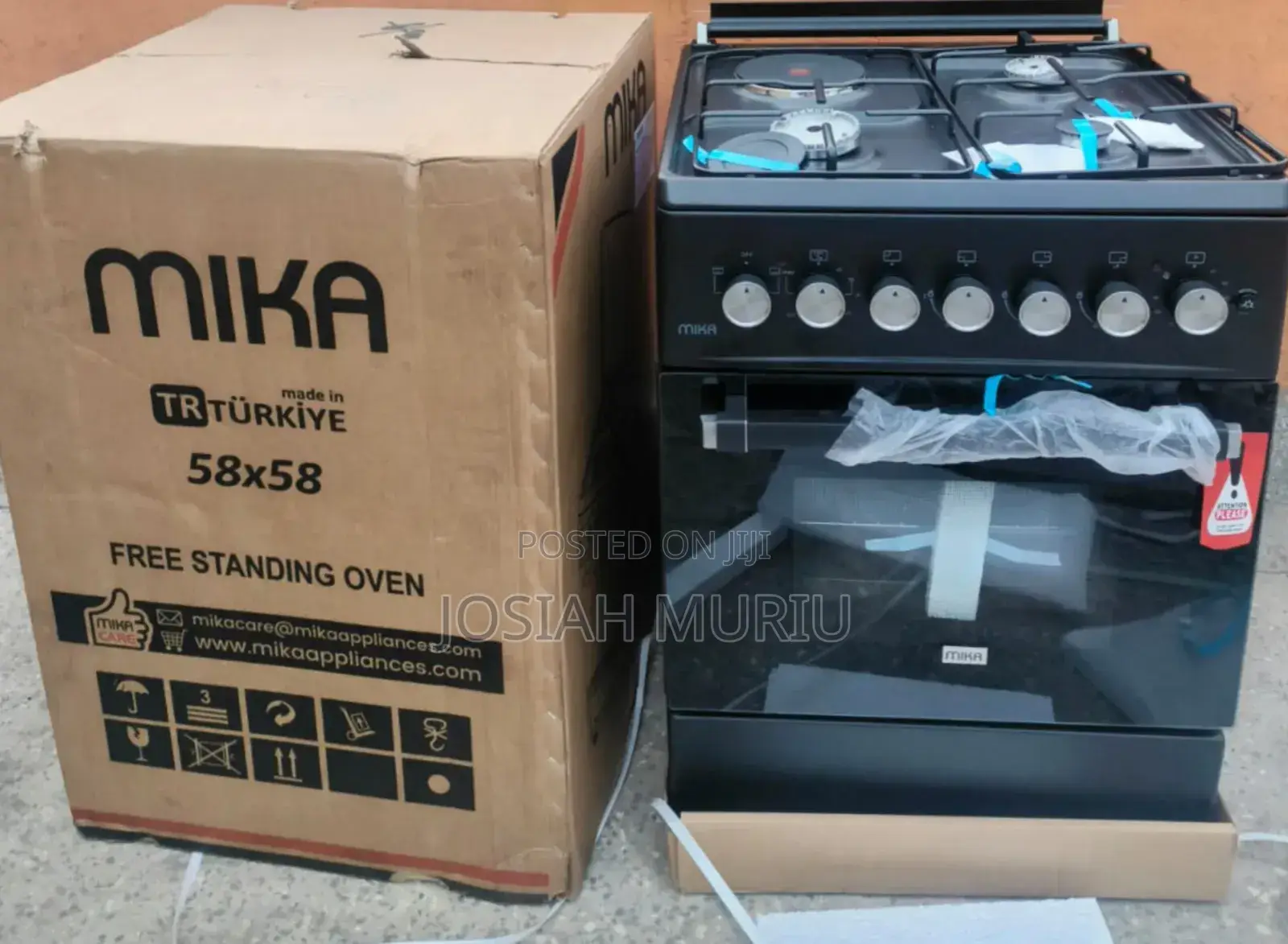 Mika 58*58cm 3+1 Electric Hotplate With Oven Standing Cooker