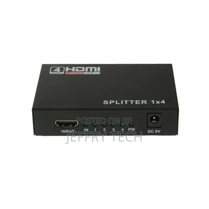 Mini Hd 1080p 1 X 4 Hdmi V1.4 Splitter for HDTV / STB/ DVD - Black