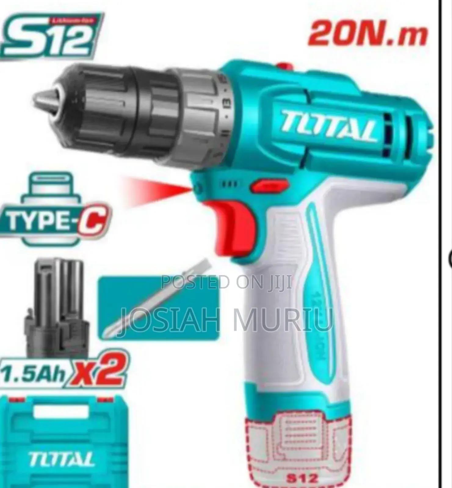 Total 12v Cordless Drill