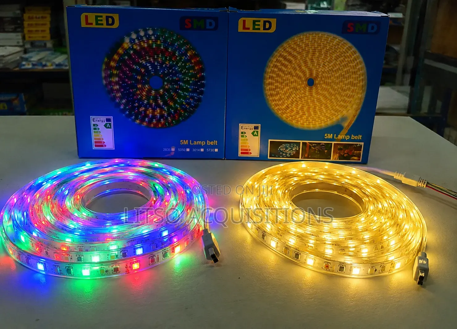5m Rgb Led Strip Light With Adapter – Decorative Home Shop Lighting
