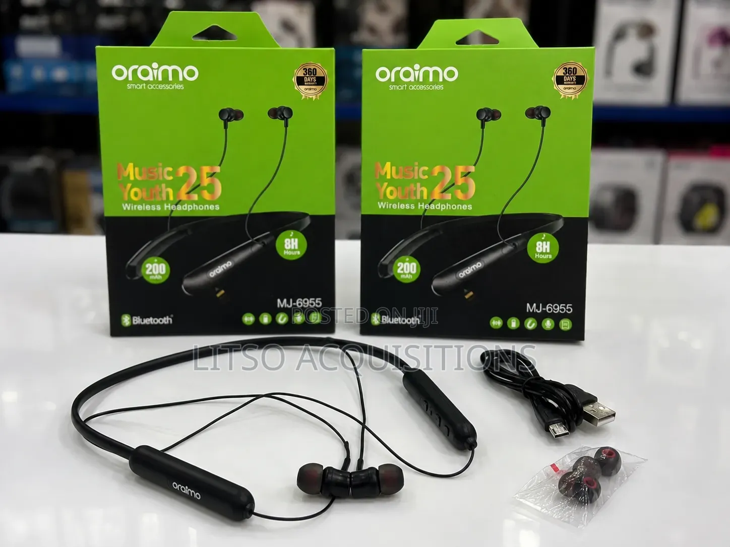 Oraimo Music 25 Wireless Neckband Earphones Bluetooth Headphones