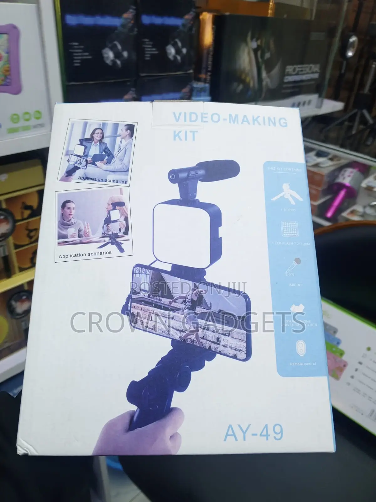 Ay-49 Smartphone Vlogging Kit With Bluetooth Remote
