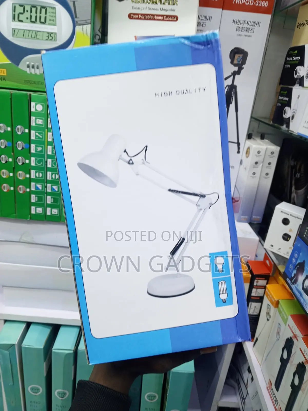 Metal Swing Arm Desk Lamp With Stable Base and Adjustable Head