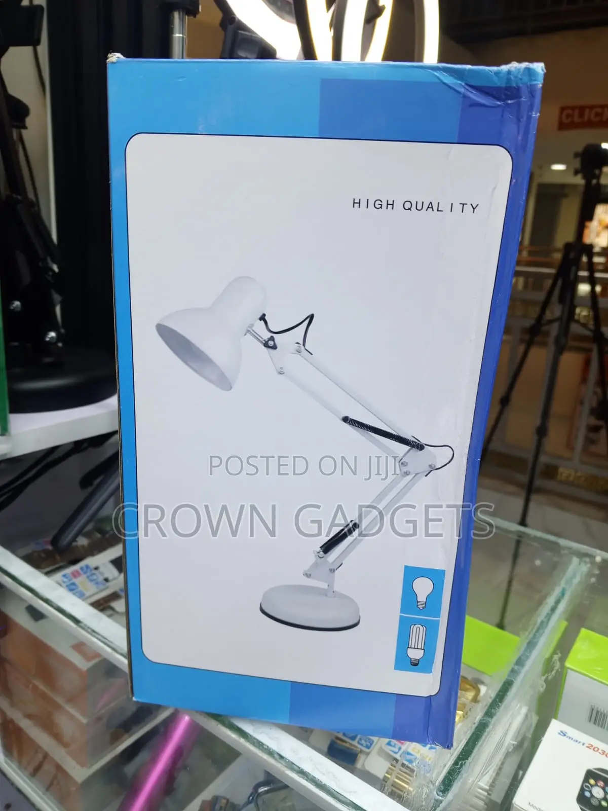 Adjustable Black Metal Desk Lamp With Swing Arm for Office