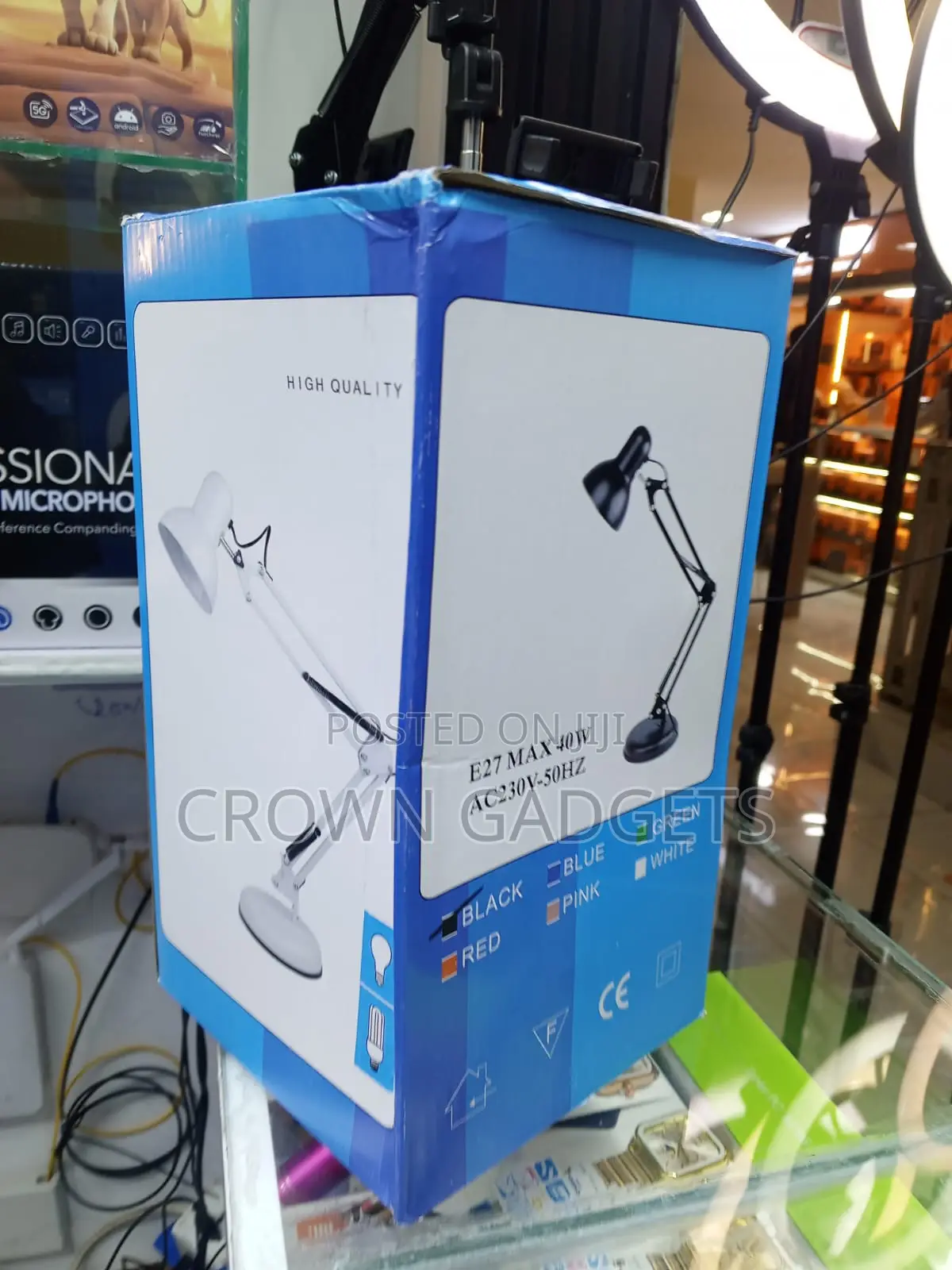 Black Swing Arm Table Lamp for Students and Professionals